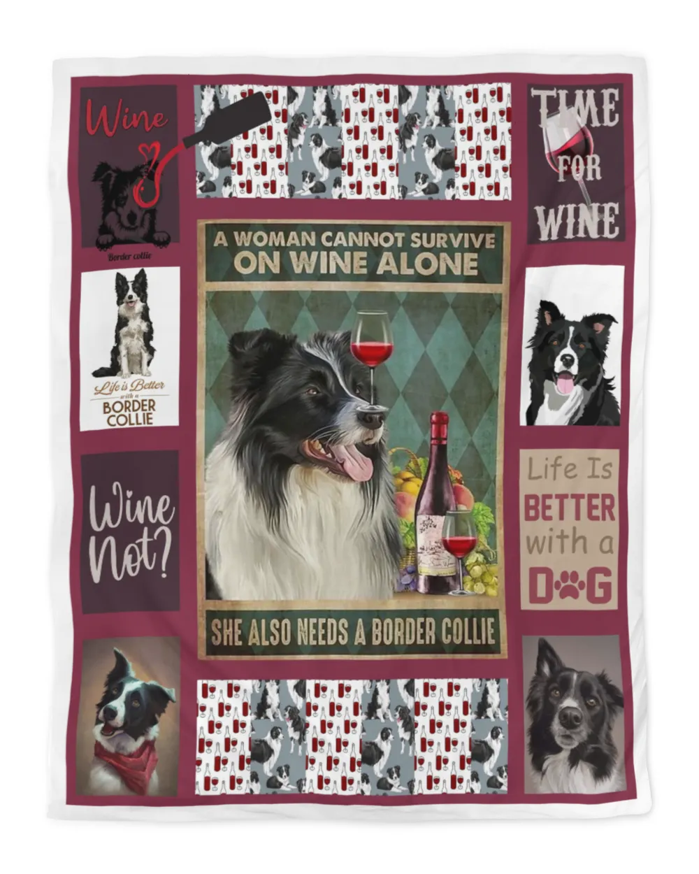 Border Collie Blanket - Quilt