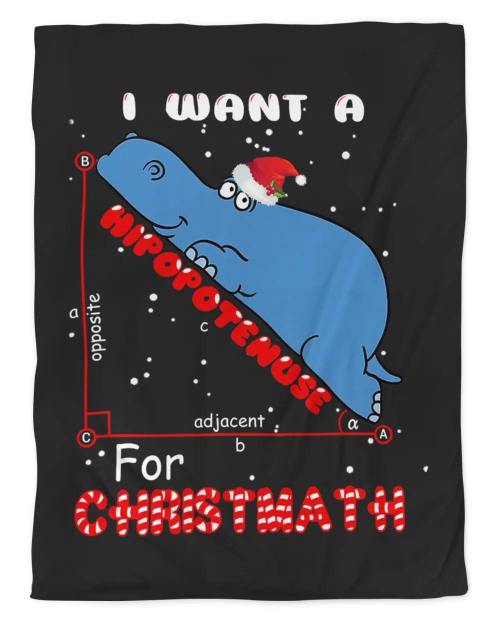 Funny Hippo Christmath X-mas T-Shirt