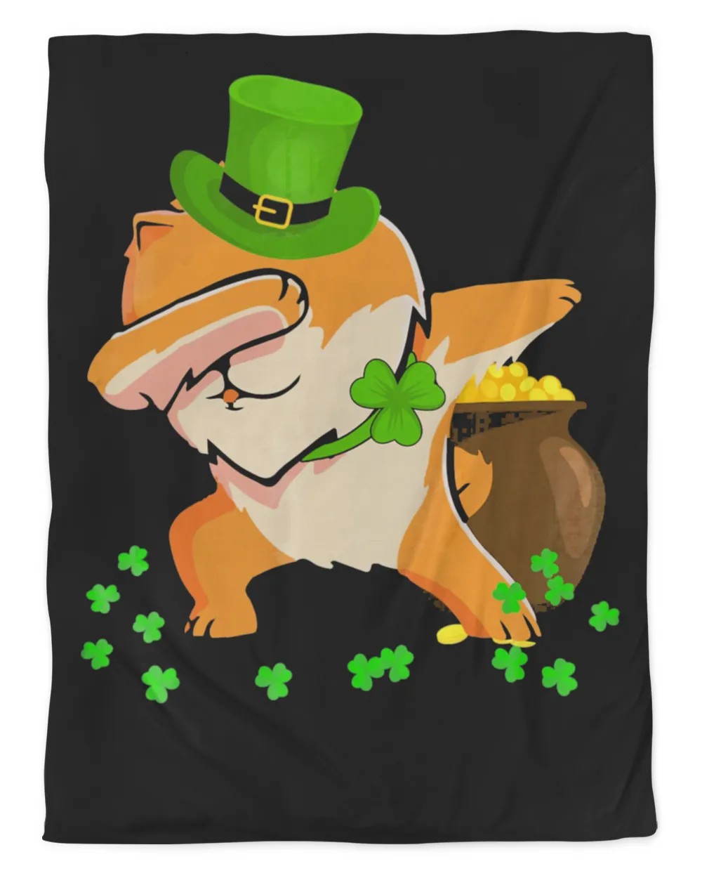 Pomeranian Dabbing Patricks Day T-Shirt Dog