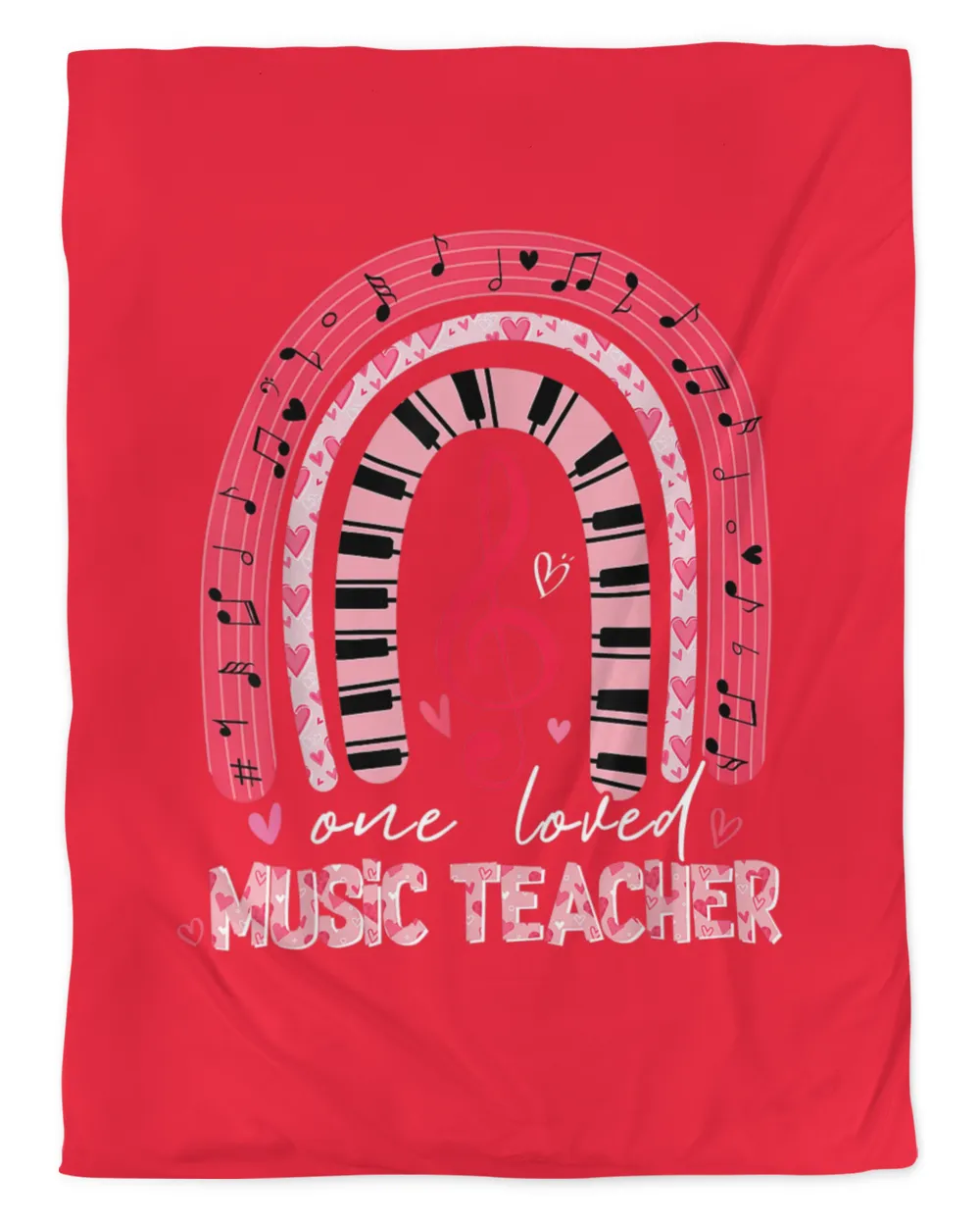 Rainbow One Loved Music Teacher Valentine's Day Matchings