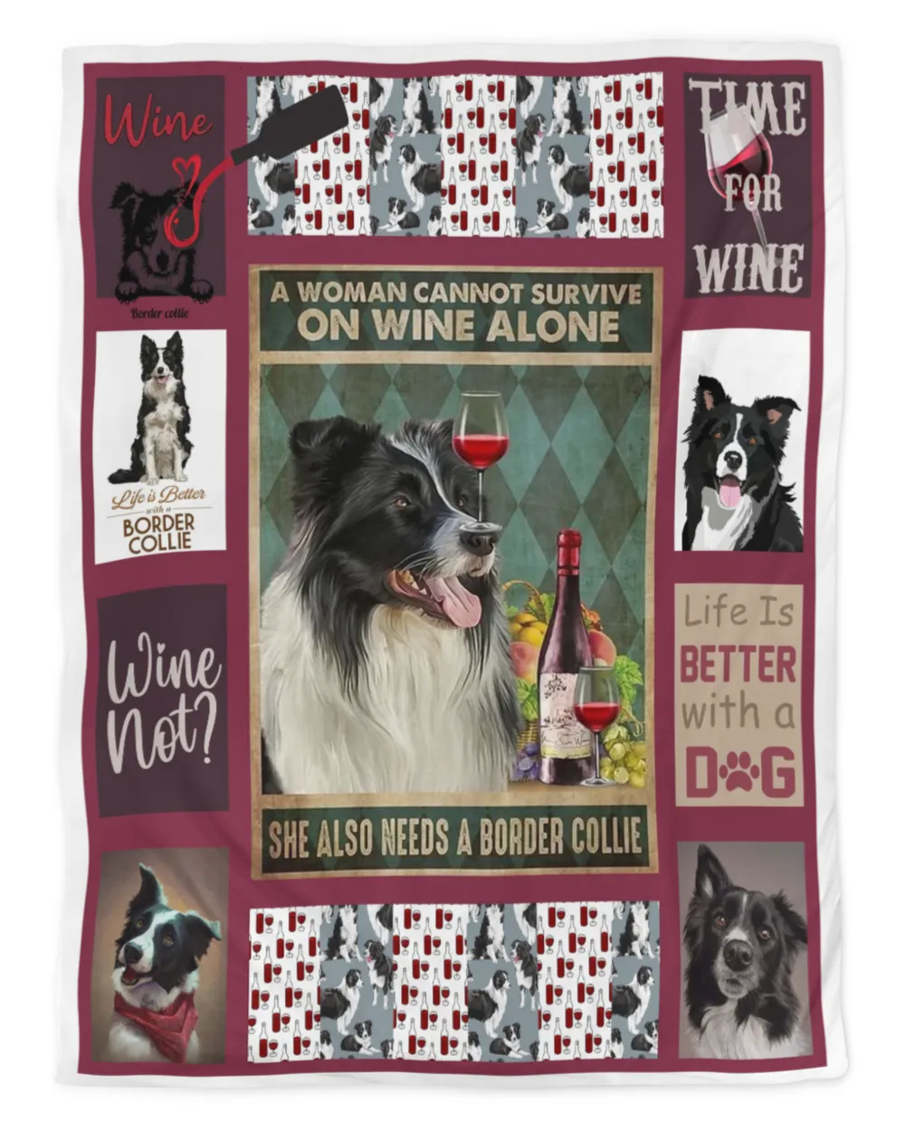 Border Collie Blanket - Quilt