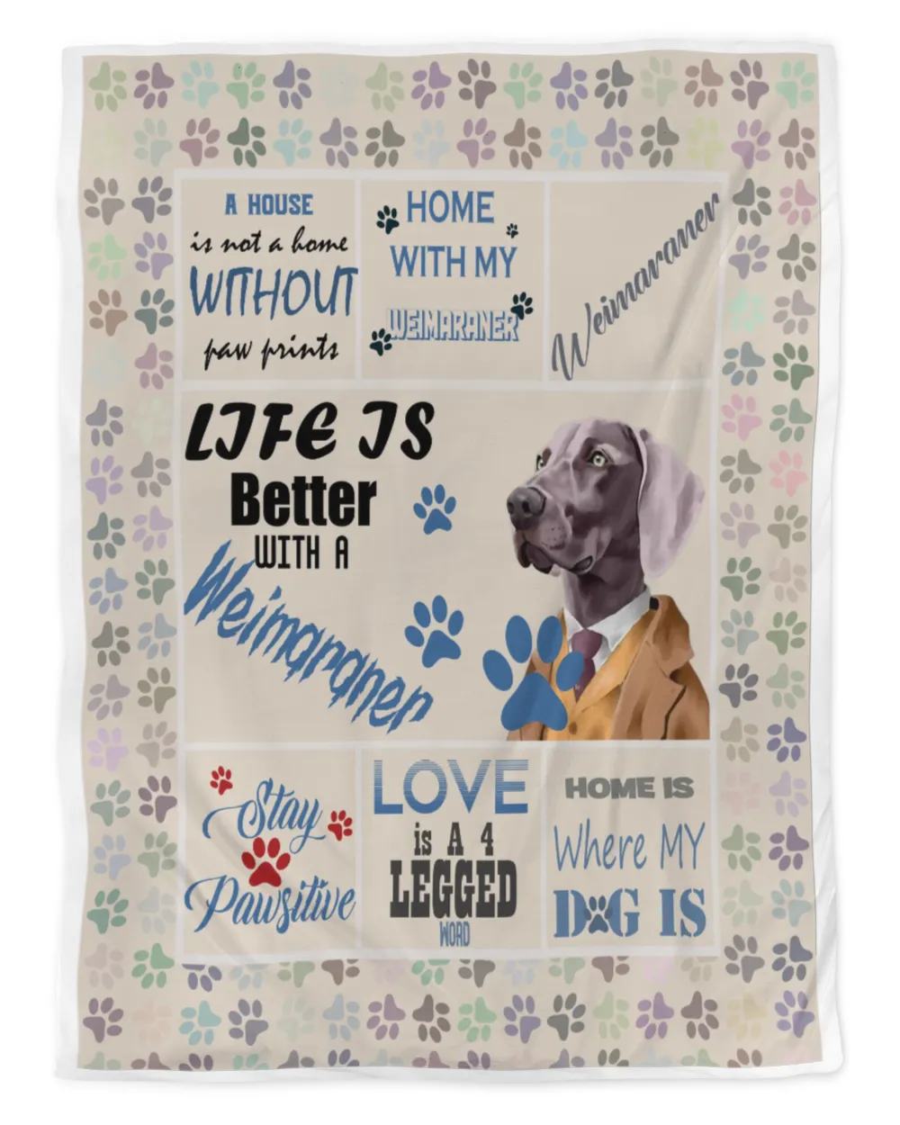 Weimaraner  Blanket - Quilt