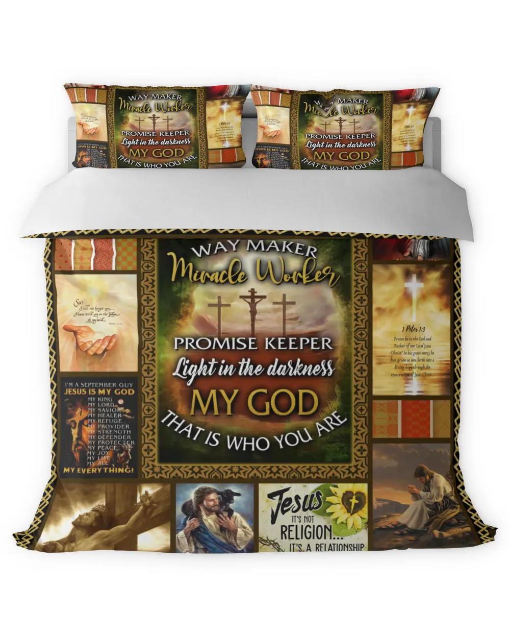 Way Maker Miracle Worker Promise Keeper Bedding
