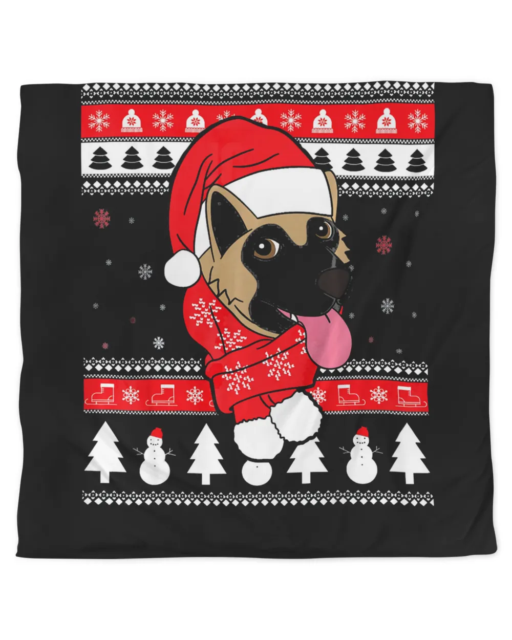 Akita Ugly Christmas Funny Dog Gift  T-Shirt