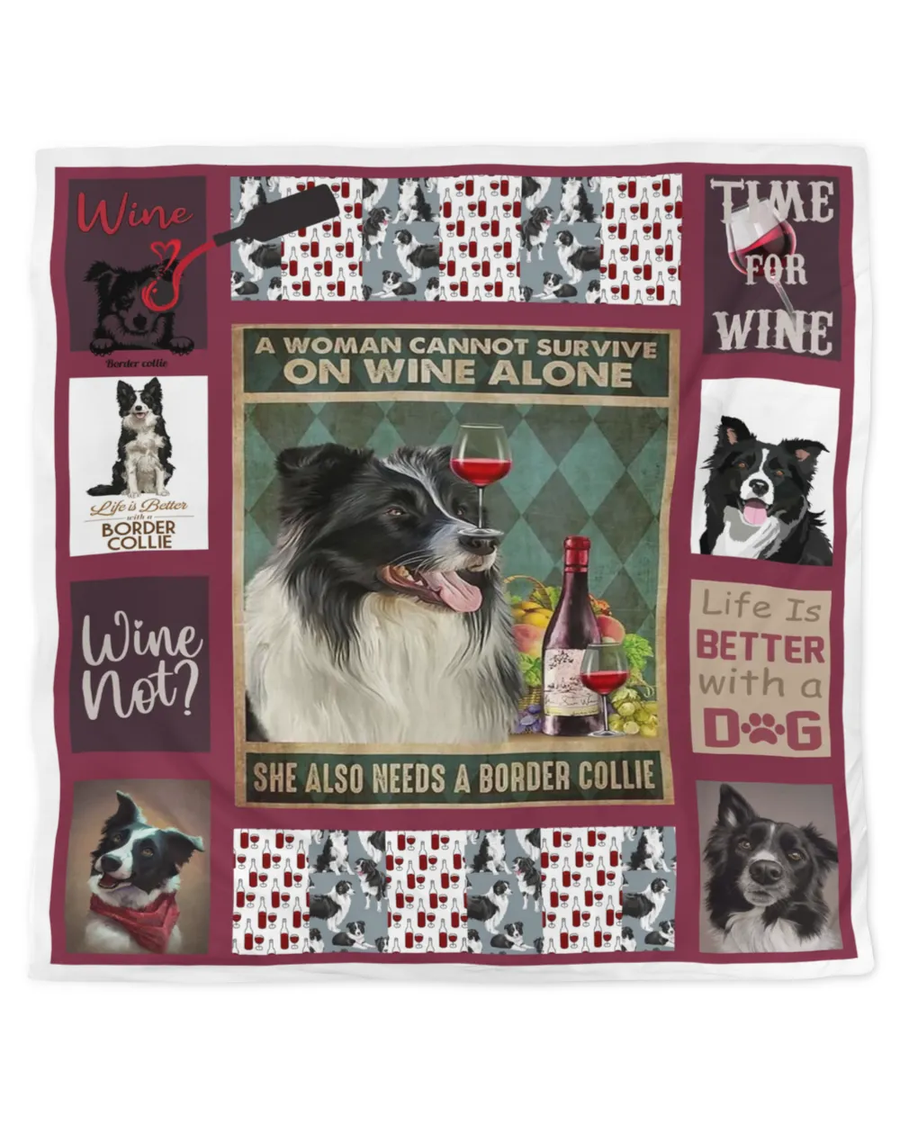 Border Collie Blanket - Quilt