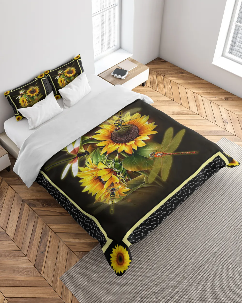 Dragonfly sunflower pattern VT