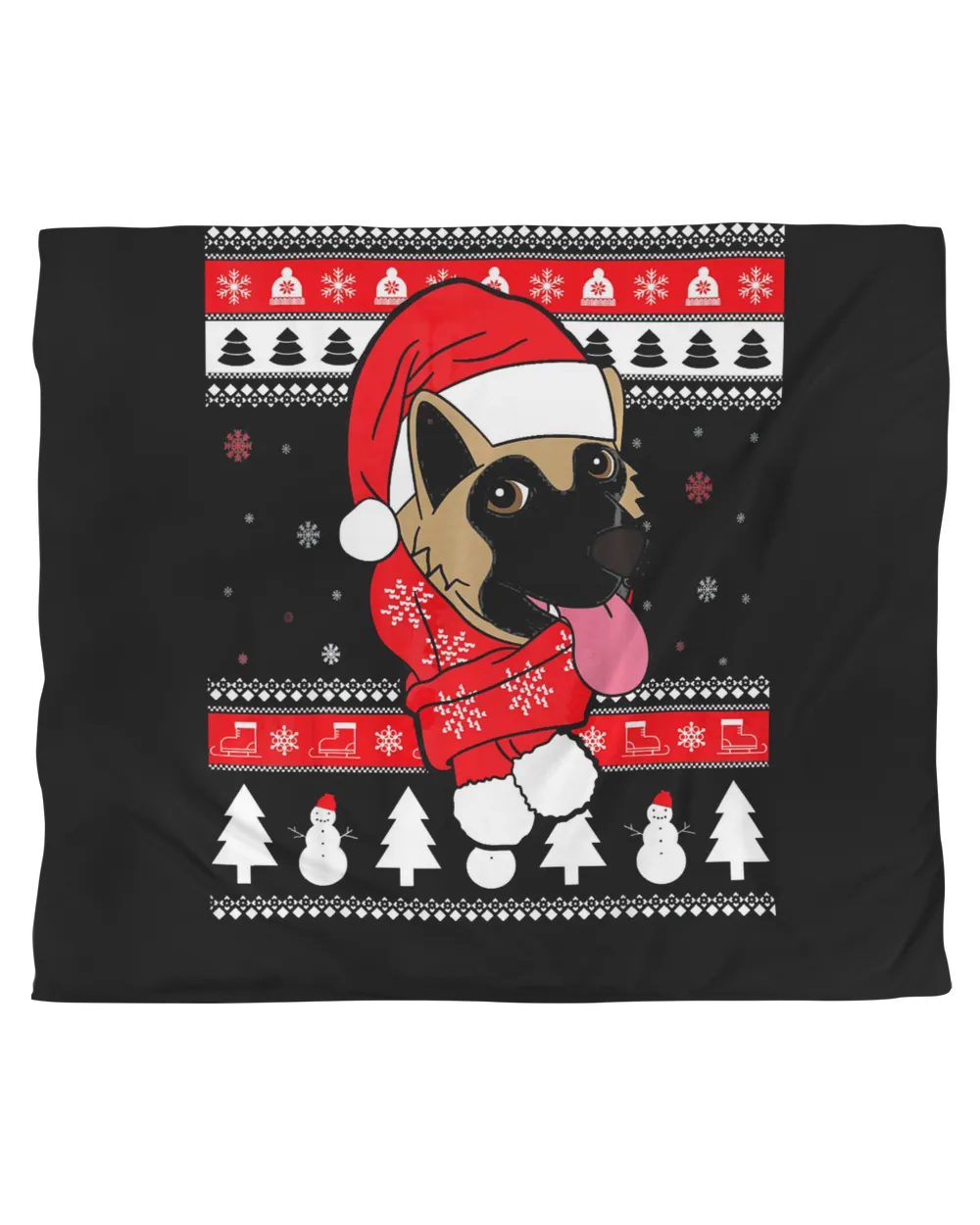 Akita Ugly Christmas Funny Dog Gift  T-Shirt