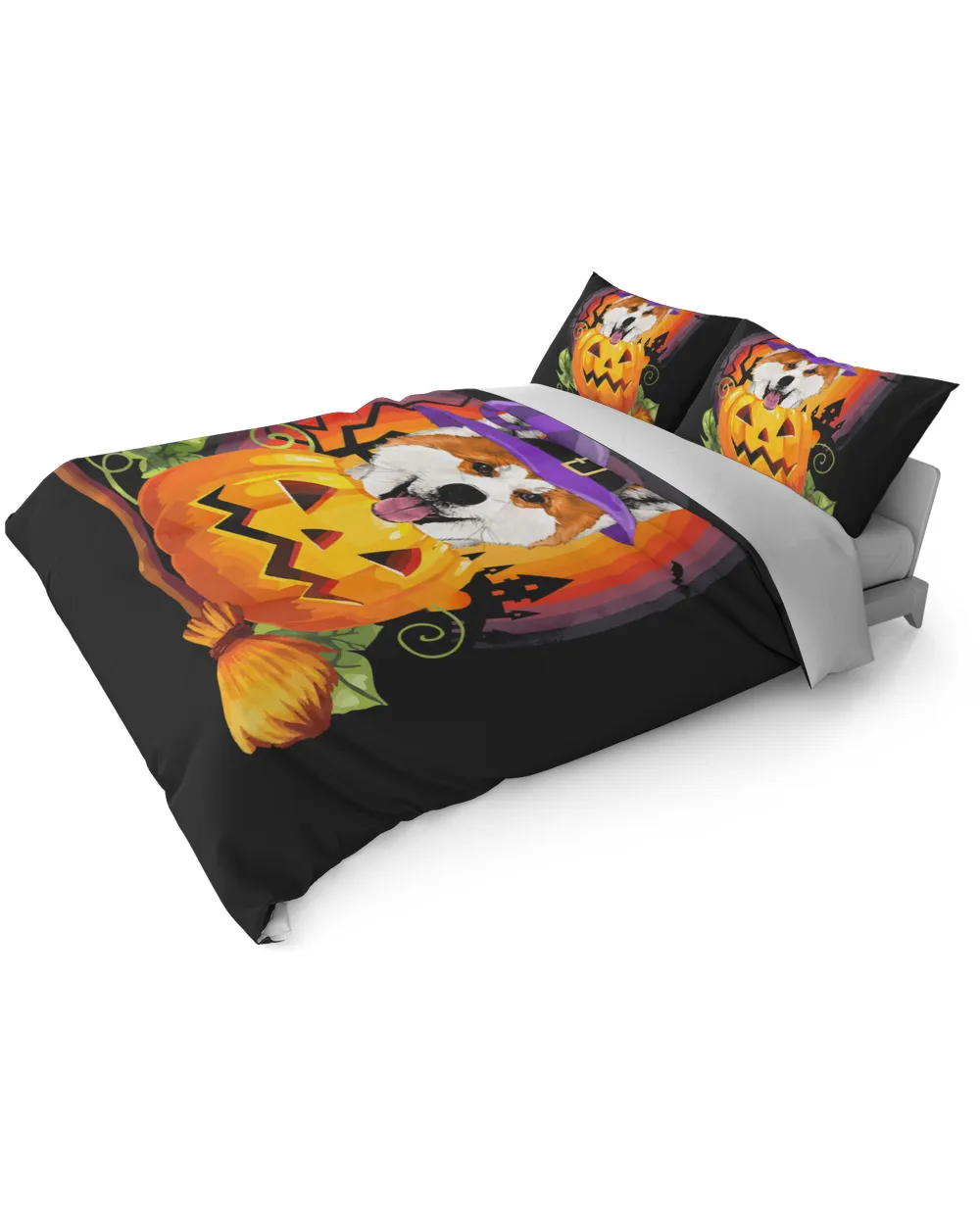 Akita Witch Pumpkin Halloween - Dog Lover Costume Gifts T-Shirt