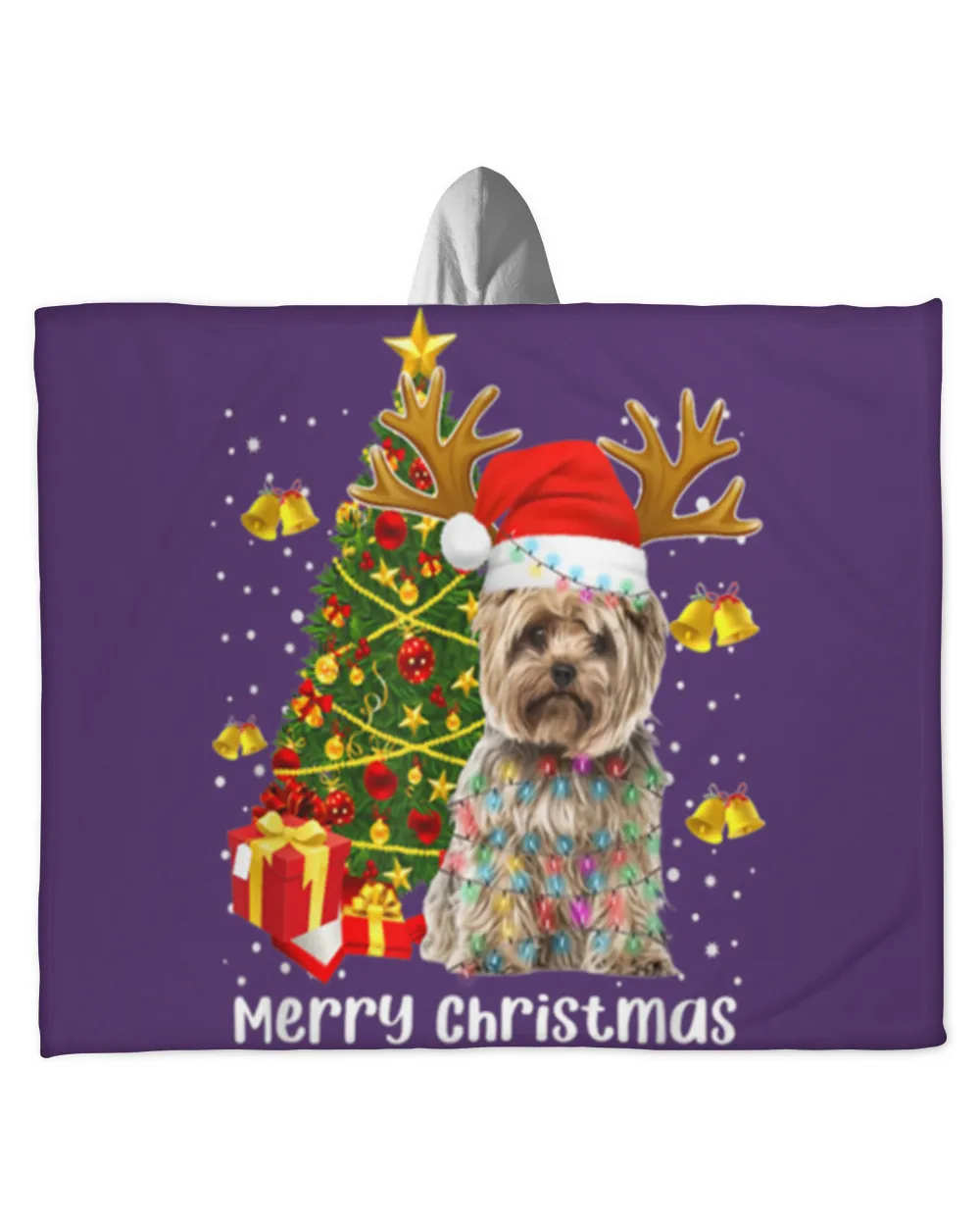 Yorkshire Terrier Tree Lights Xmas