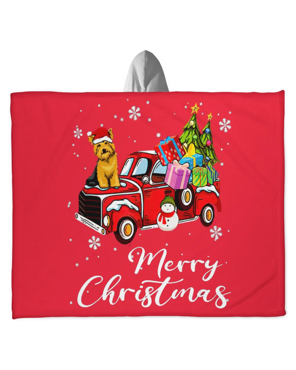 Yorkshire Terrier Xmas Red Truck