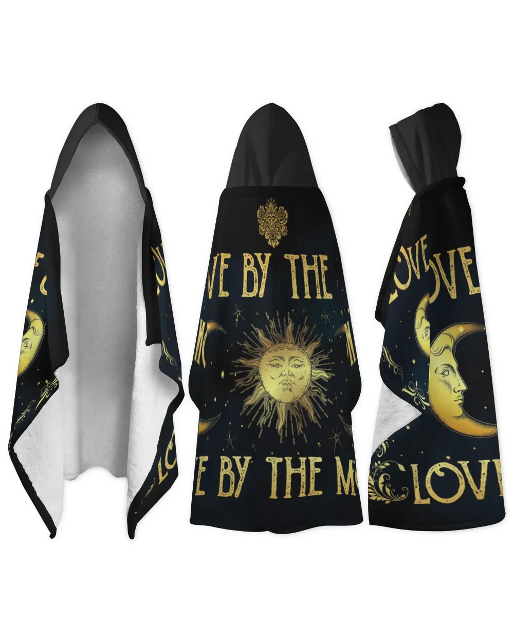 Love By The Sun The Moon Hooded Blanket