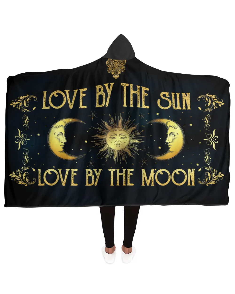 Love By The Sun The Moon Hooded Blanket