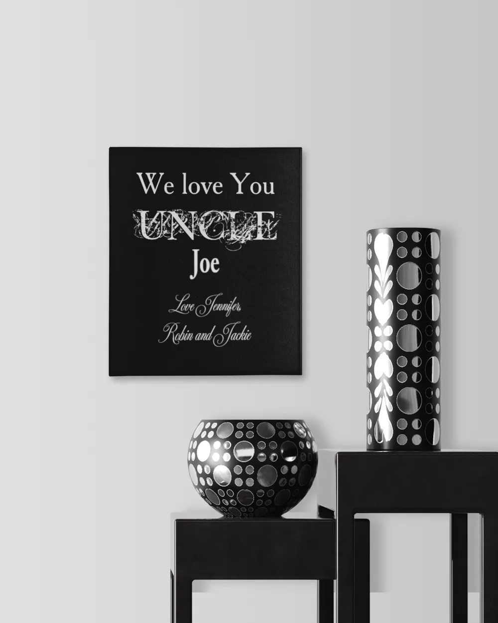 Cute Custom Family Names We Love You Uncle Joe Fleece Blanket, Gifts for Uncle, Gift idea for Uncle