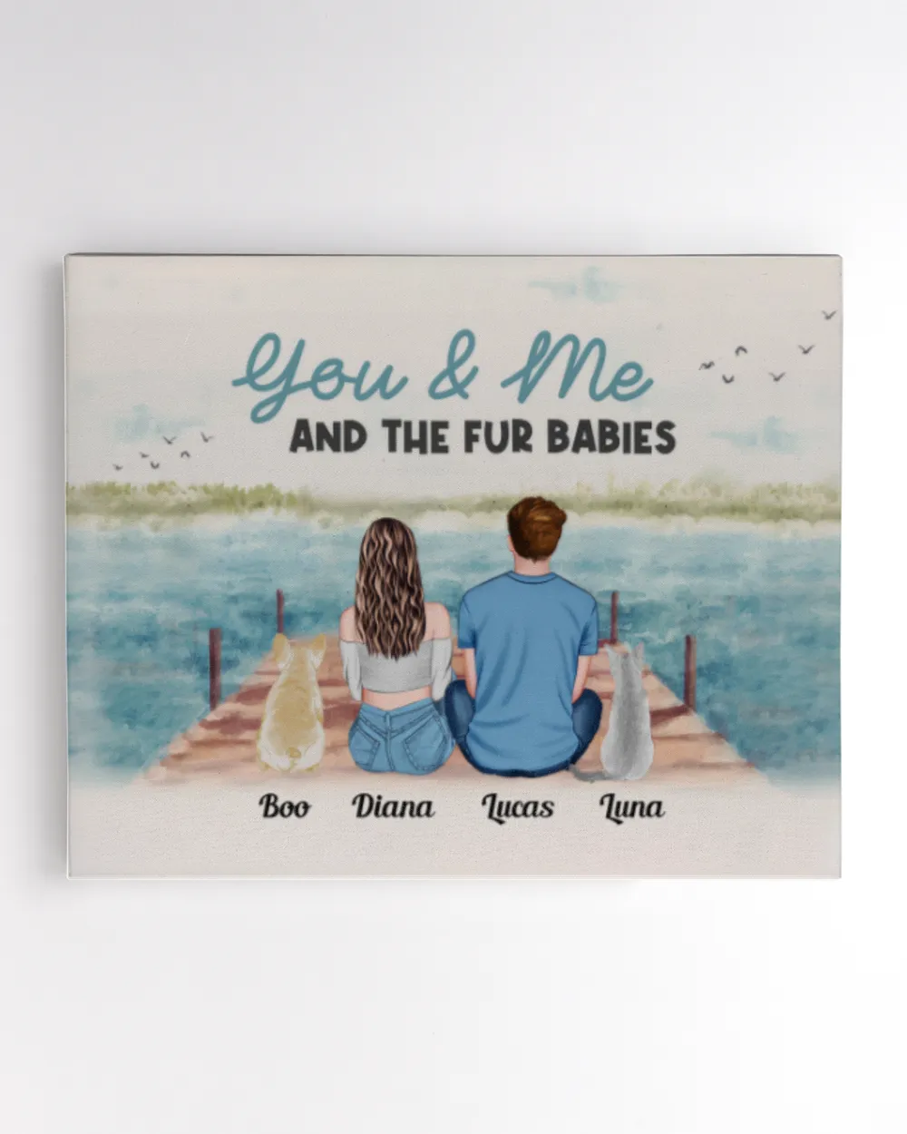 And She Lived Happily Ever After - Personalized Wrapped Canvas, Gifts For Dog Lovers, Gifts Idea For Dog Lovers