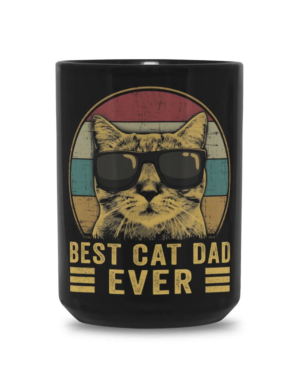 Vintage Best Cat Dad Ever Bump Fit
