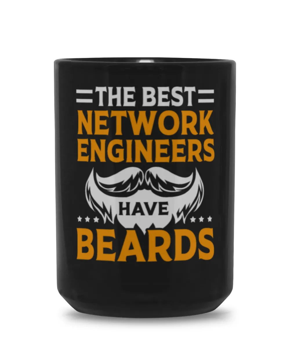 The Best Network Engineer Have Beards Black Mug 15oz black 15oz