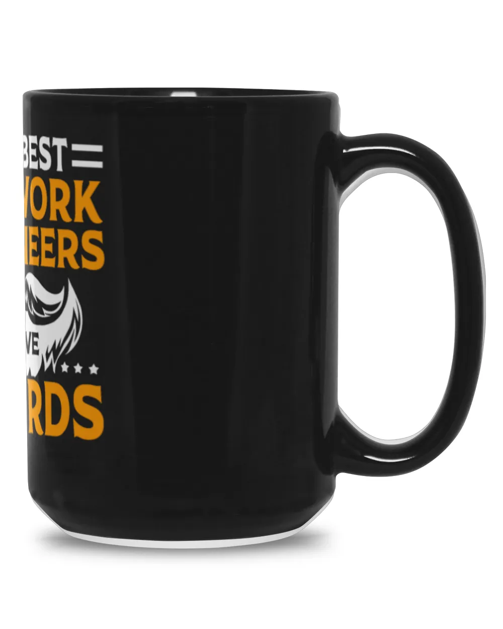 The Best Network Engineer Have Beards Black Mug 15oz black 15oz