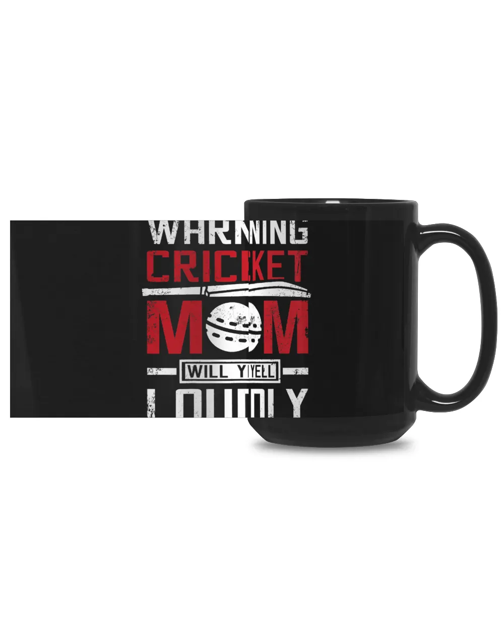 Womens Warning cricket mom will yell loudly