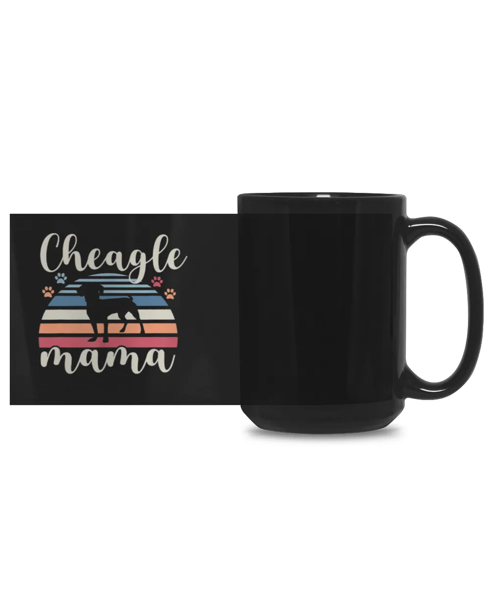 Cheagle Chihuahua Mama Black Mug 15oz black 15oz