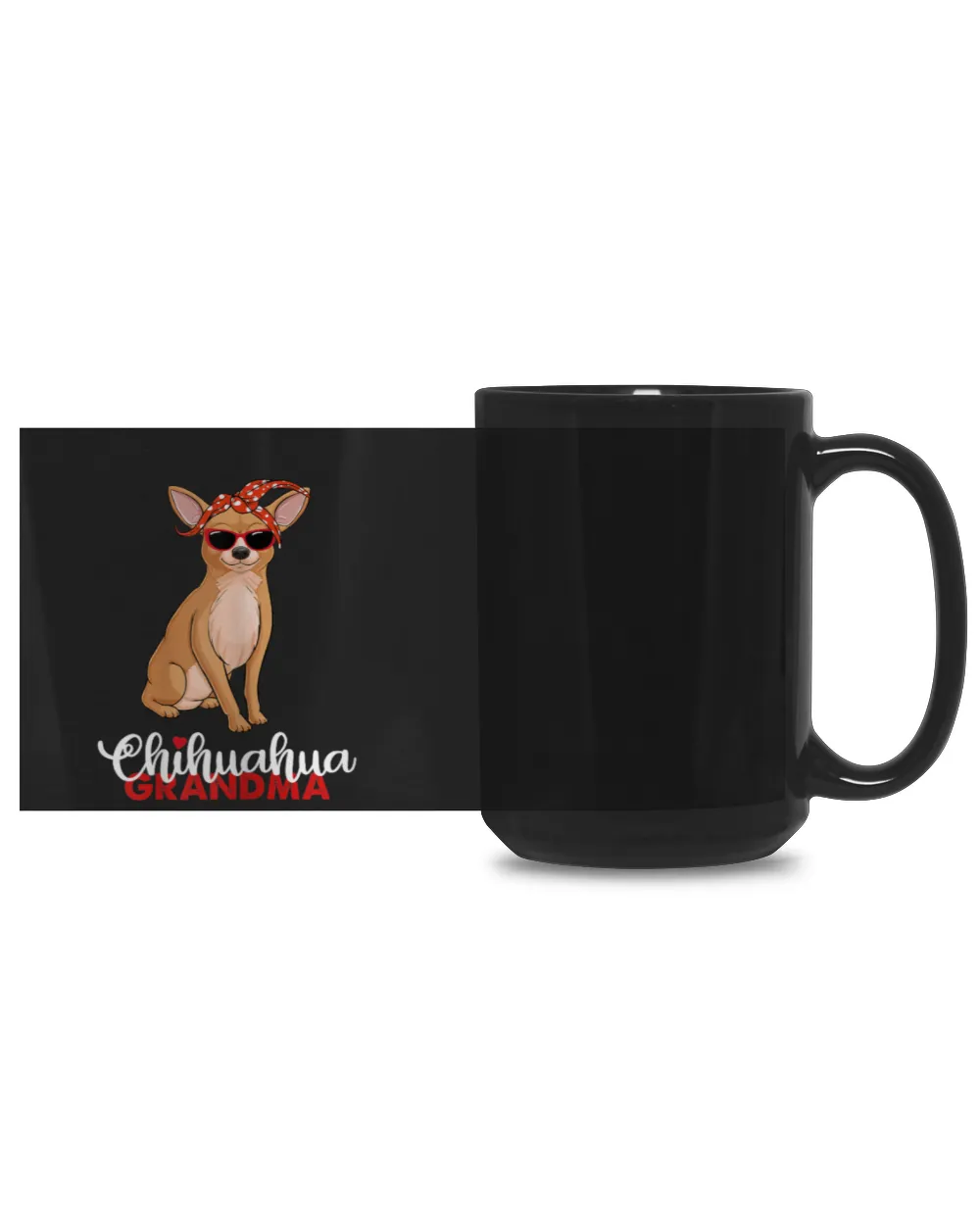 Chihuahua Grandma Black Mug 15oz black 15oz