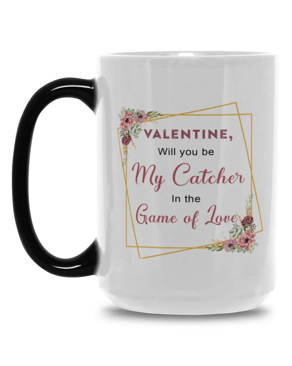 Valentine Mug For Softball Lovers- Softball Mug Gifts Magic Mug 15oz white 15oz