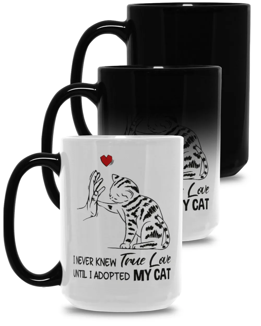 True Love my cat Magic Mug 15oz white 15oz