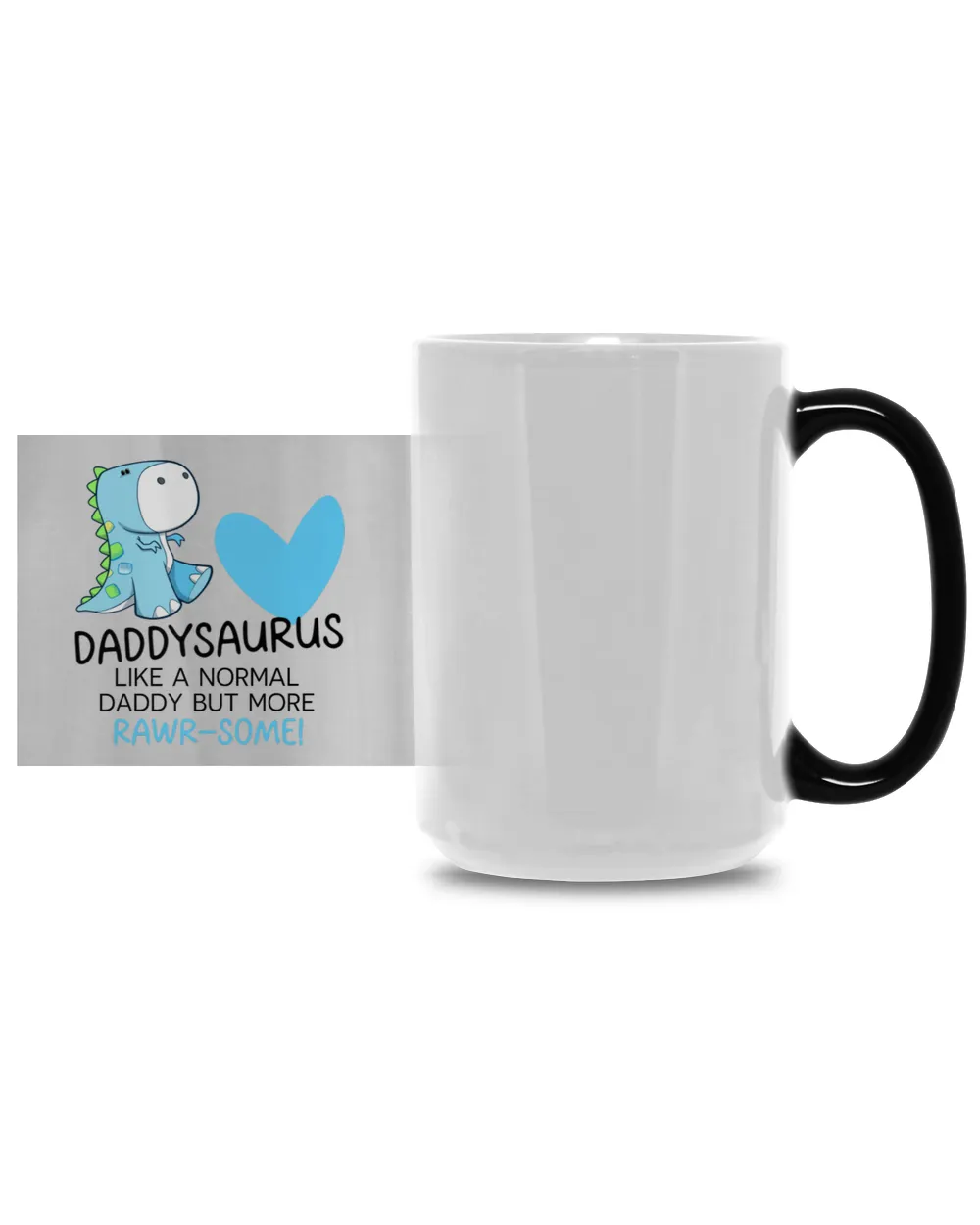 Dad Like A Normal Daddy But More Rawr-Some, Personalized Mug, Gift for Dad, Father's Day Gift, Funny Dinosaur Mug, Mug For Dad, Butt Mug