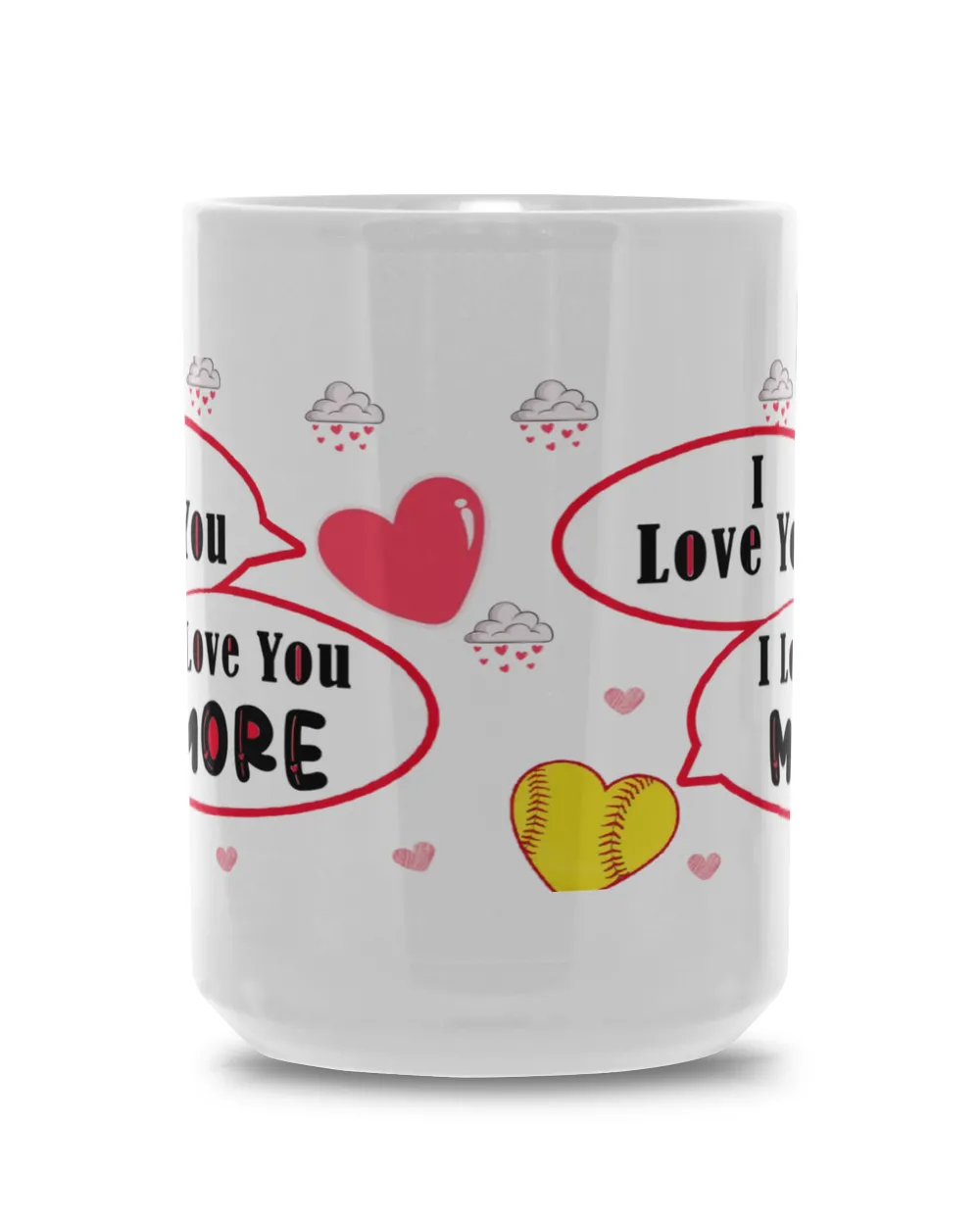 Valentine Mug- For Softball Lovers- Softball Mug Gifts Magic Mug 15oz white 15oz