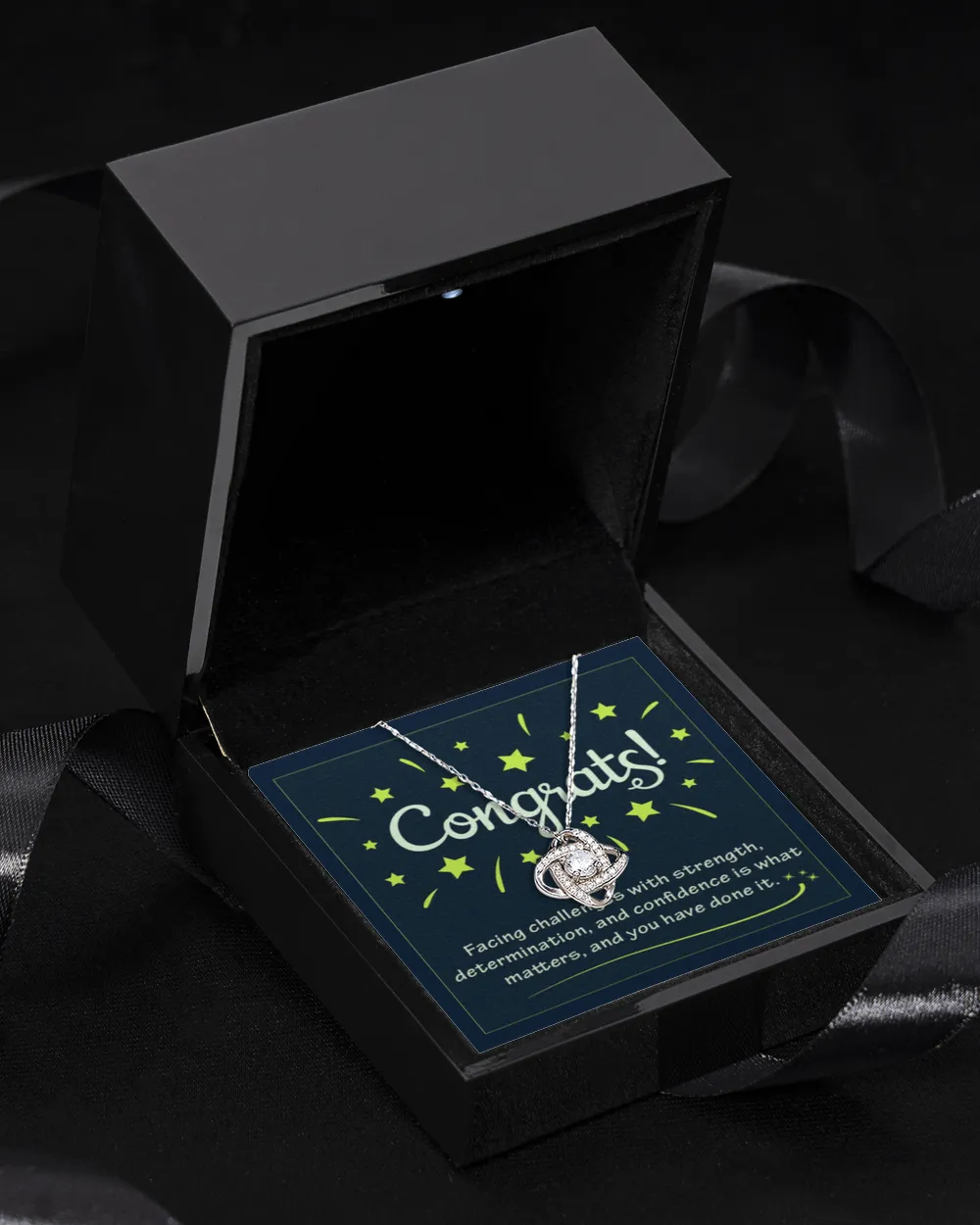 Congrats - Gift For Success - Wishing Message Card - Jewelry Gifts For Graduate, Work Anniversary, Good Result, Birthday, Job Promotion, Business, Carrier etc - Best Gift For Her or Him