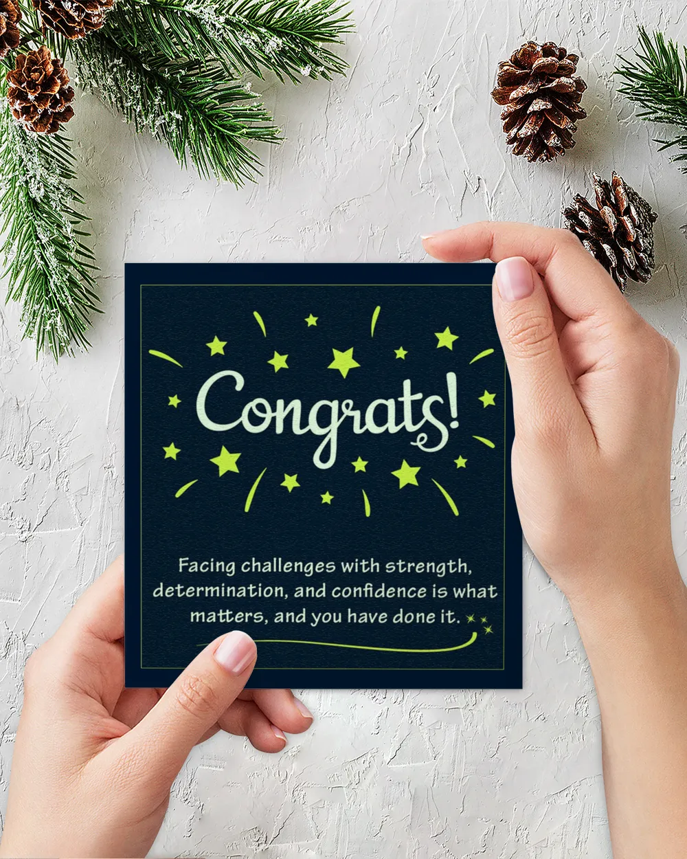 Congrats - Gift For Success - Wishing Message Card - Jewelry Gifts For Graduate, Work Anniversary, Good Result, Birthday, Job Promotion, Business, Carrier etc - Best Gift For Her or Him