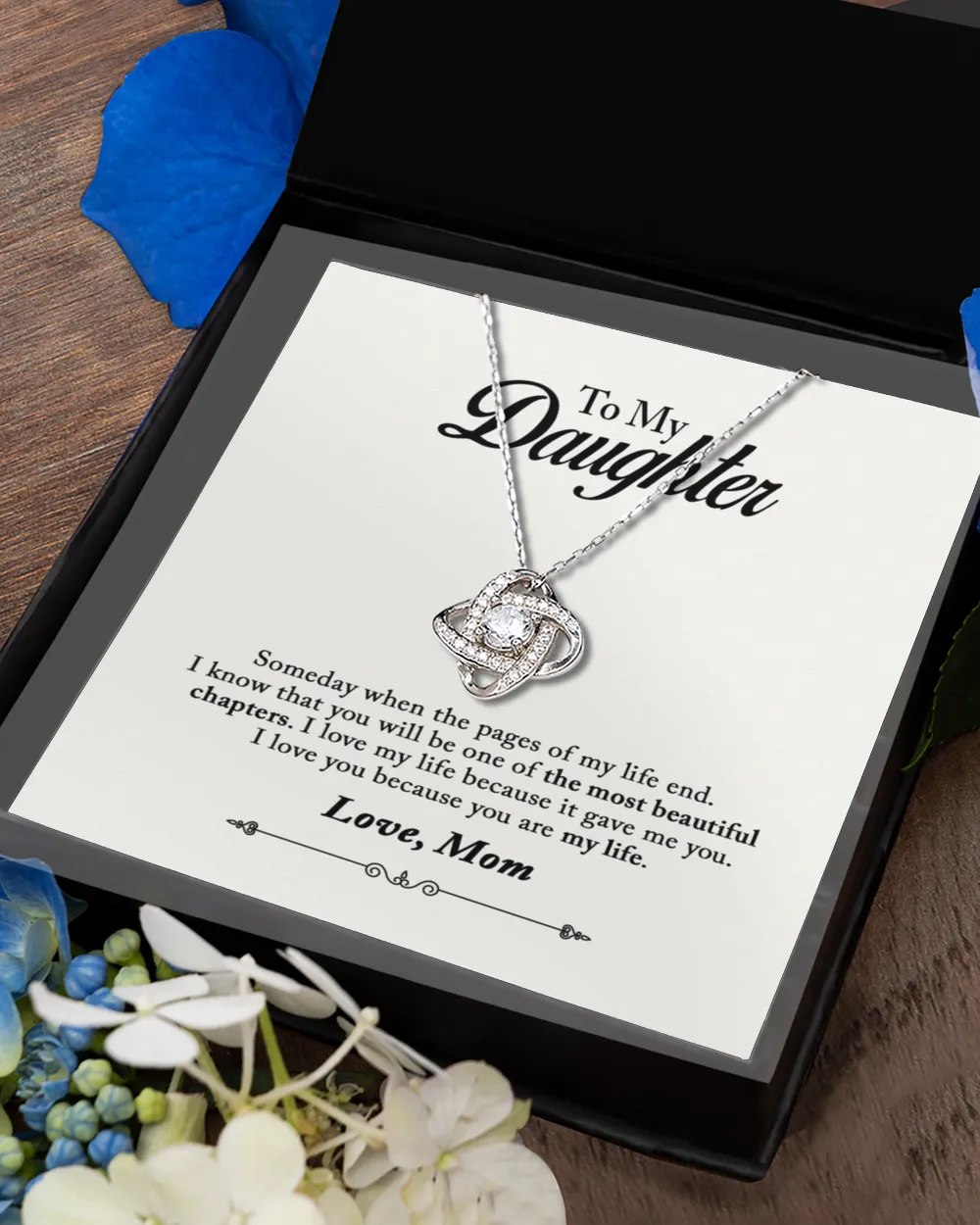 To My Daughter Necklace - "The Most Beautiful Chapters in My Life"