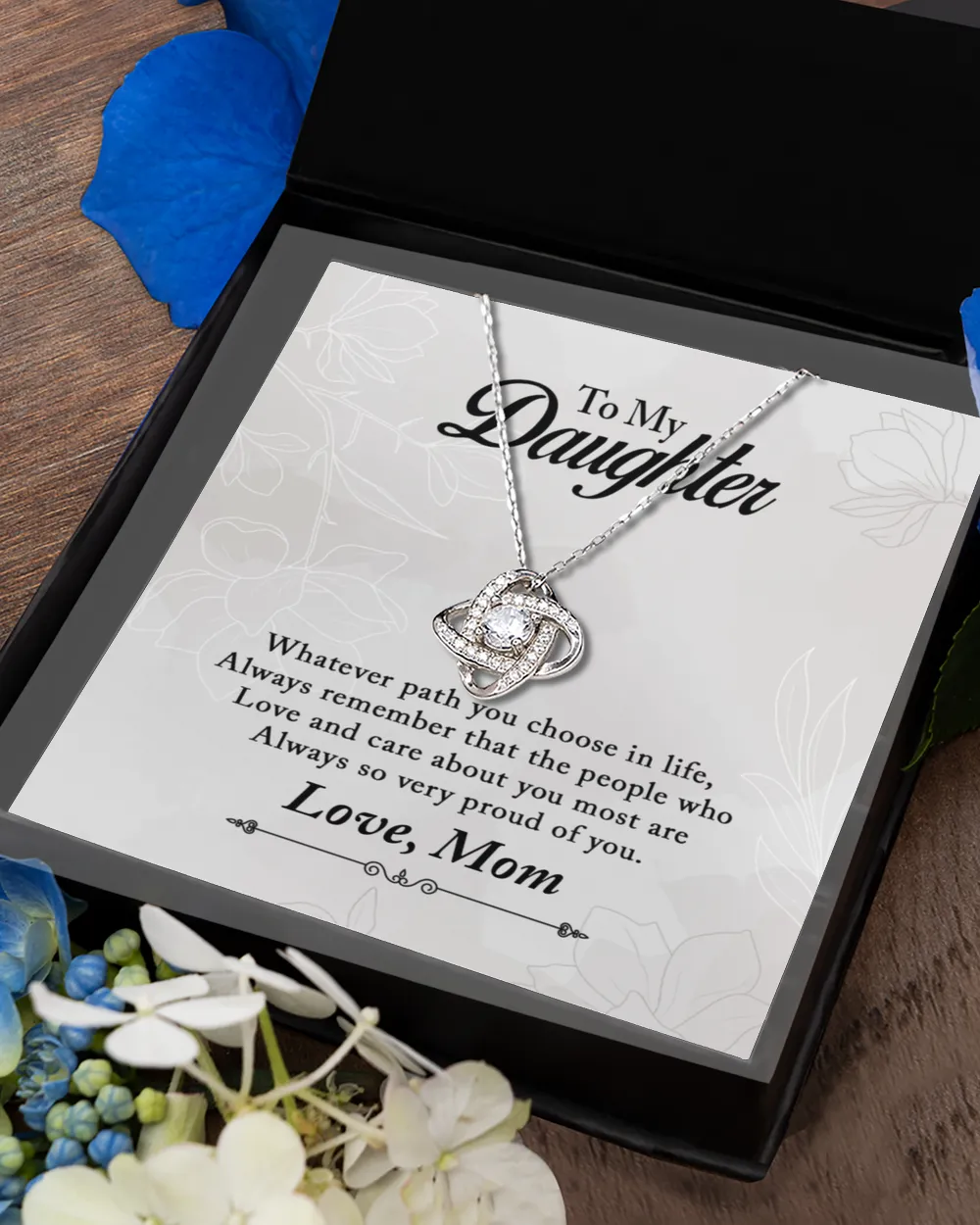 Personalized To My Daughter Necklace - "Whatever Path You Choose"