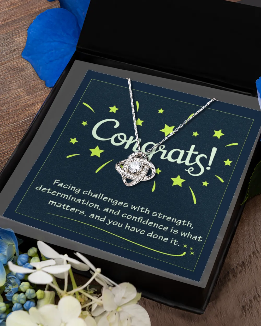 Congrats - Gift For Success - Wishing Message Card - Jewelry Gifts For Graduate, Work Anniversary, Good Result, Birthday, Job Promotion, Business, Carrier etc - Best Gift For Her or Him
