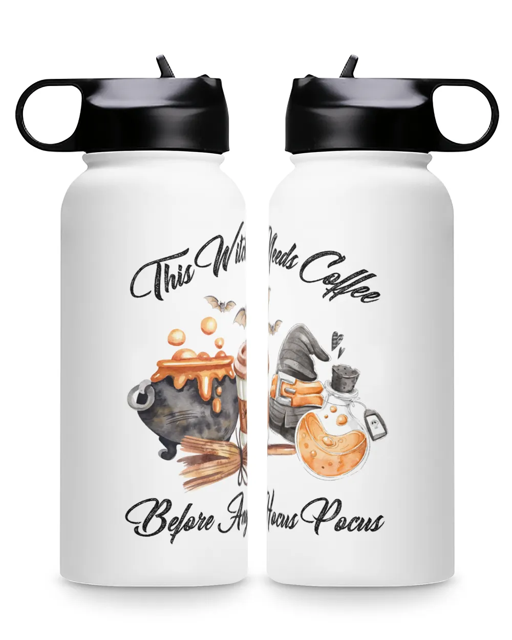 This Witch Needs Coffee Before Any Hocus Pocus Premium Water Bottle
