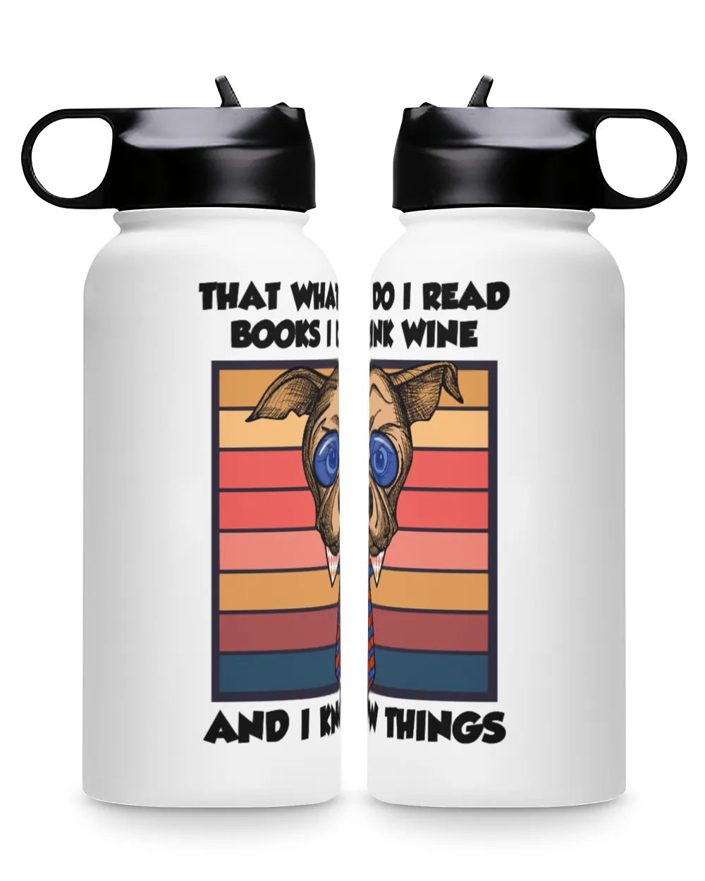 retro thats what i do i read books i drink wine and i know things wine cat lovers T-Shirt