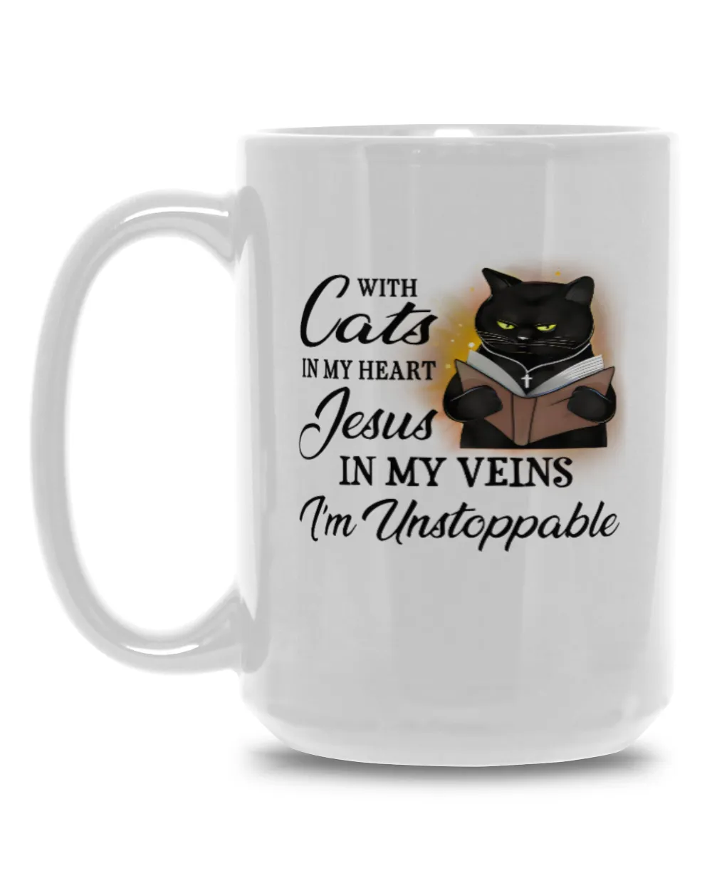 Cats in my heart White Mug 15oz white 15oz
