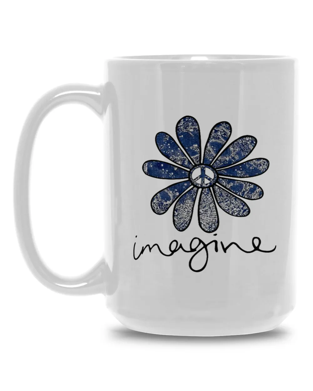 Imagine Flower White Mug 15oz white 15oz