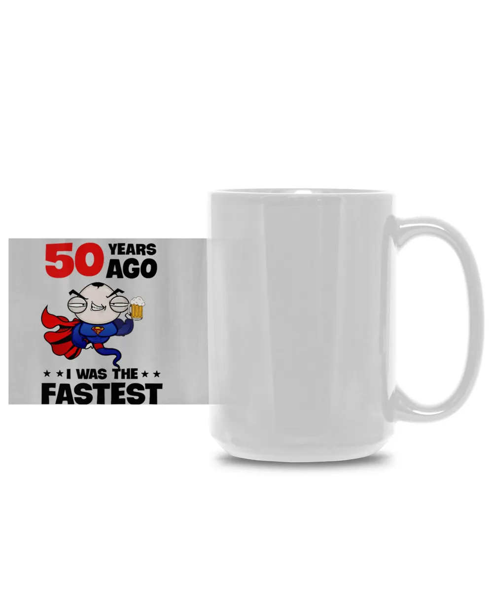 30-40-50 Year Ago I Was The Fastest, Gift for Dad, Father's Day Gift, Birthday Gift Funny Dinosaur Mug, Mug For Dad