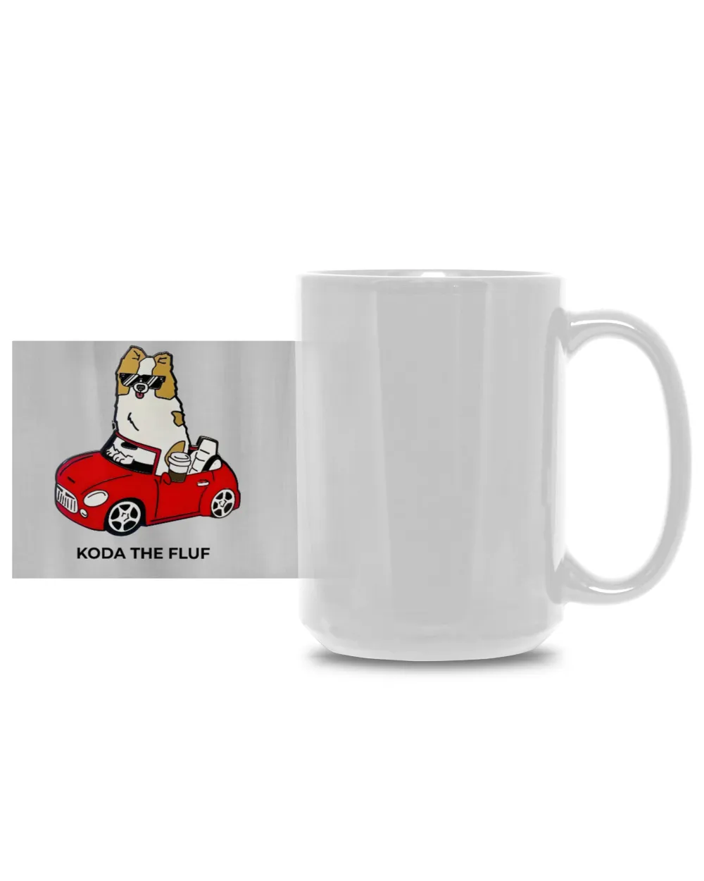 Koda the Fluff Love White Mug 15oz white 15oz