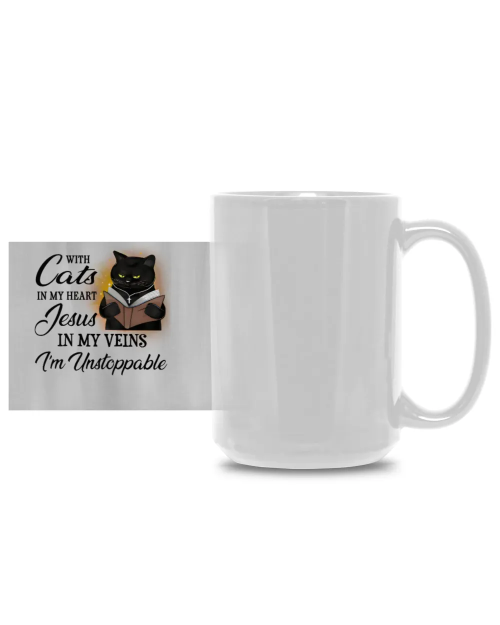 Cats in my heart White Mug 15oz white 15oz