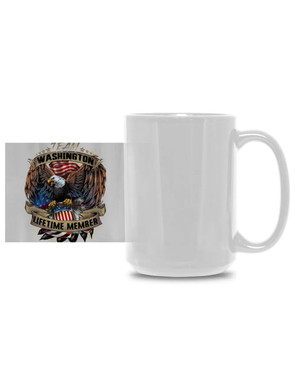 Team Washington Lifetime Member White Mug 15oz white 15oz