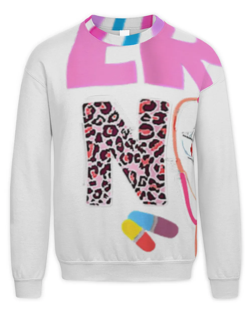 Funny ER Nurse Bunny Nursing Rainbow Easter Christians T-Shirt