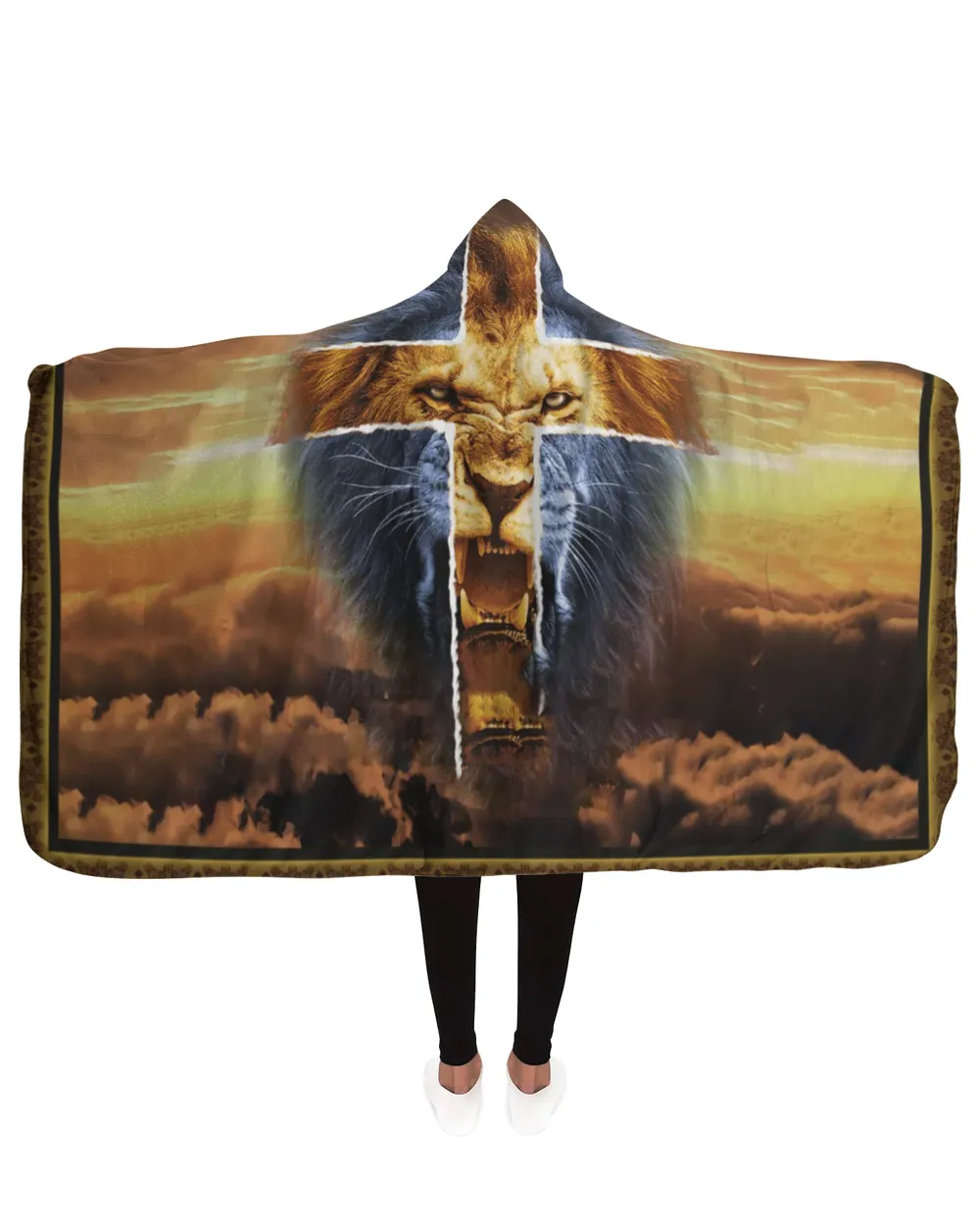 Lion Faith Hooded Blanket