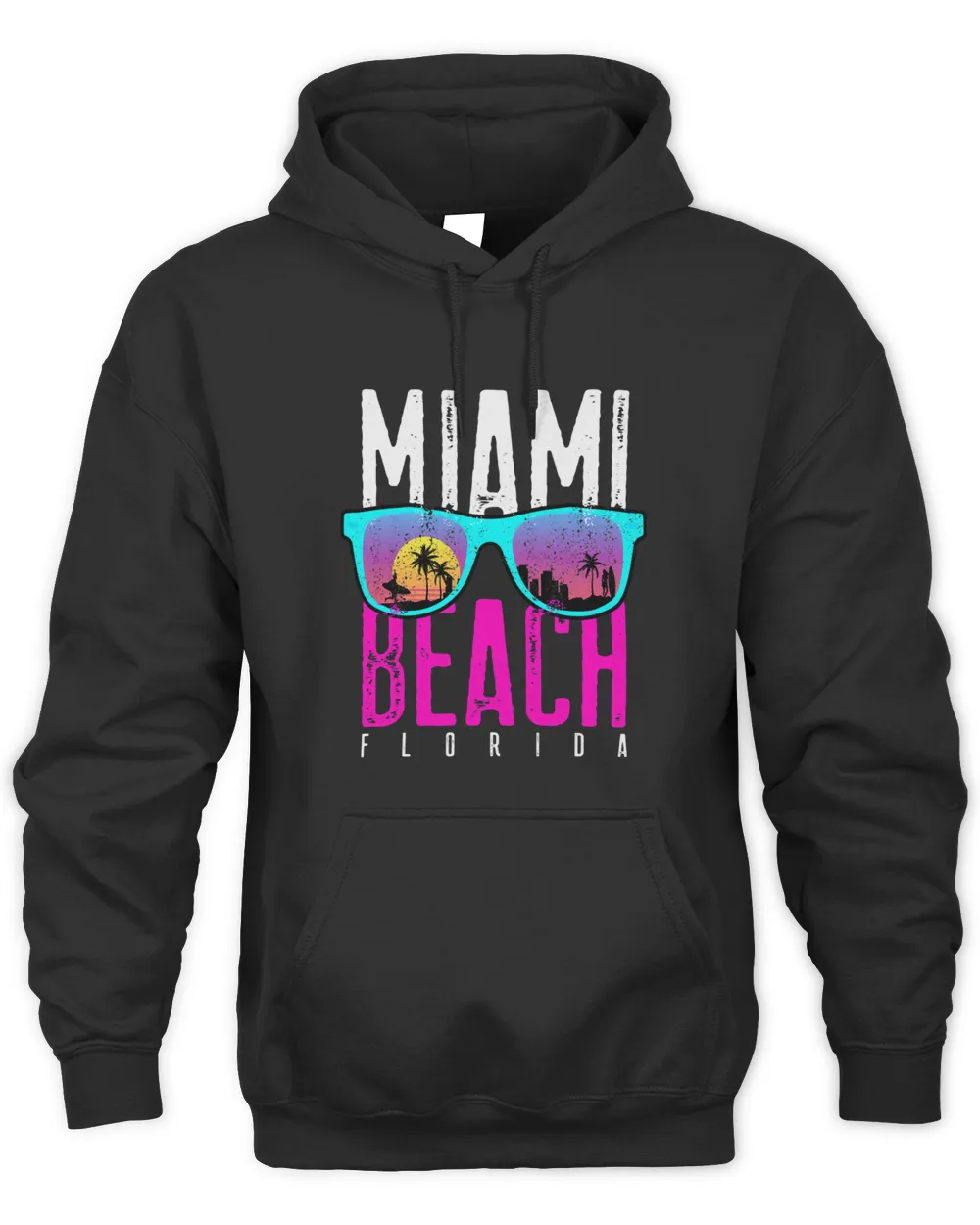 Miami Beach Shirt Florida Sunset Retro Souvenir Surf Miami