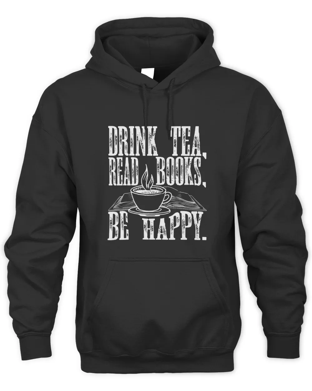 Be Happy Geeky Book Worm Drink Tea Read Books