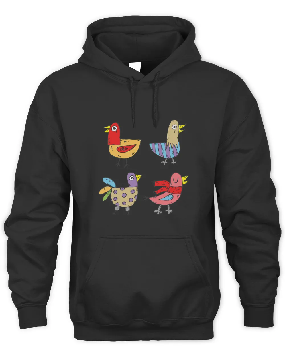 4 Fun Birds Art Illustration