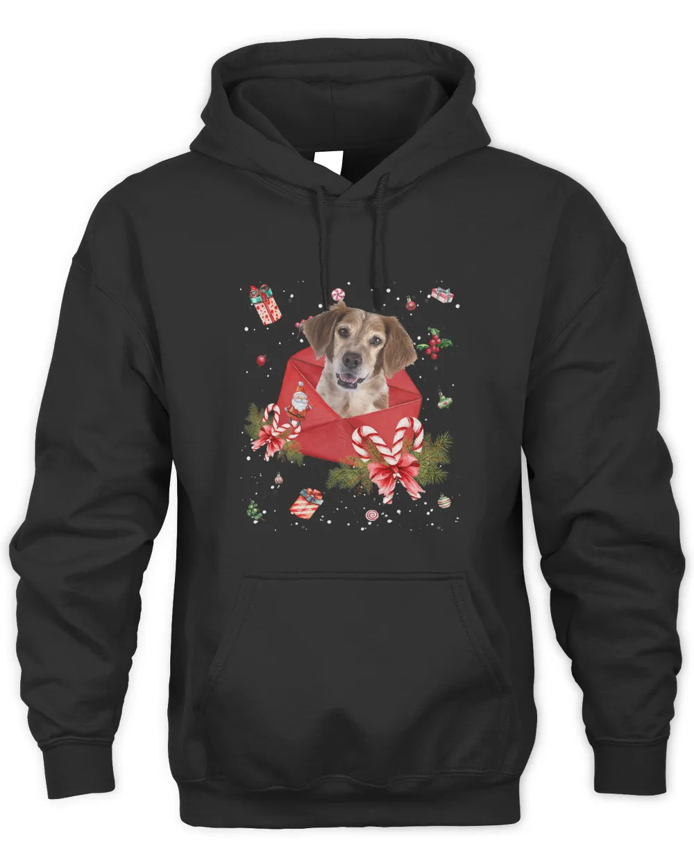 Brittany Dog In Christmas Card Ornament Pajama Xmas445