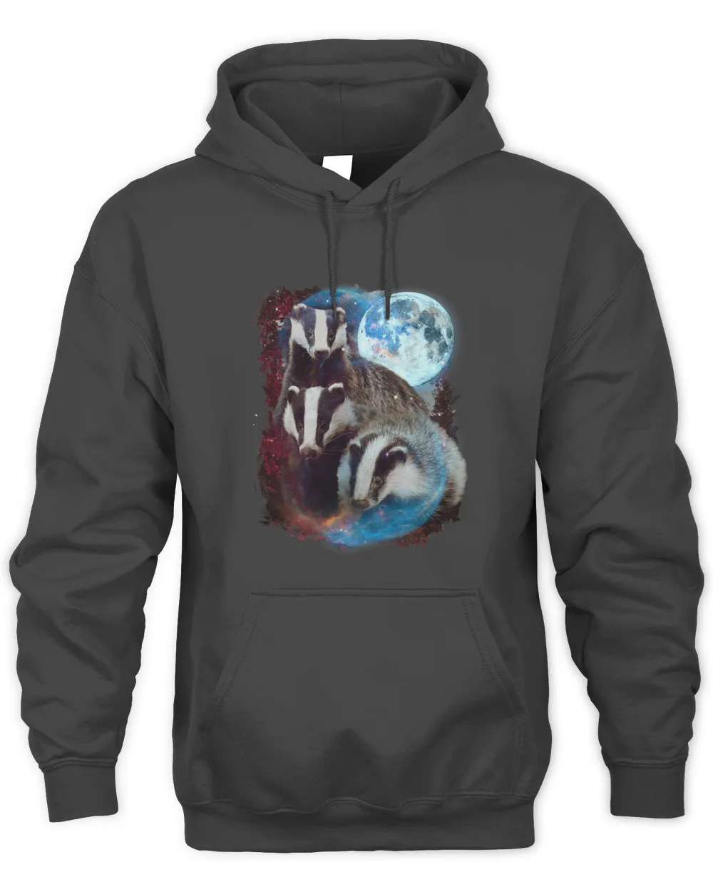 3 Moon Badger Funny Mammal Animal Lovers Graphic Art Novelty