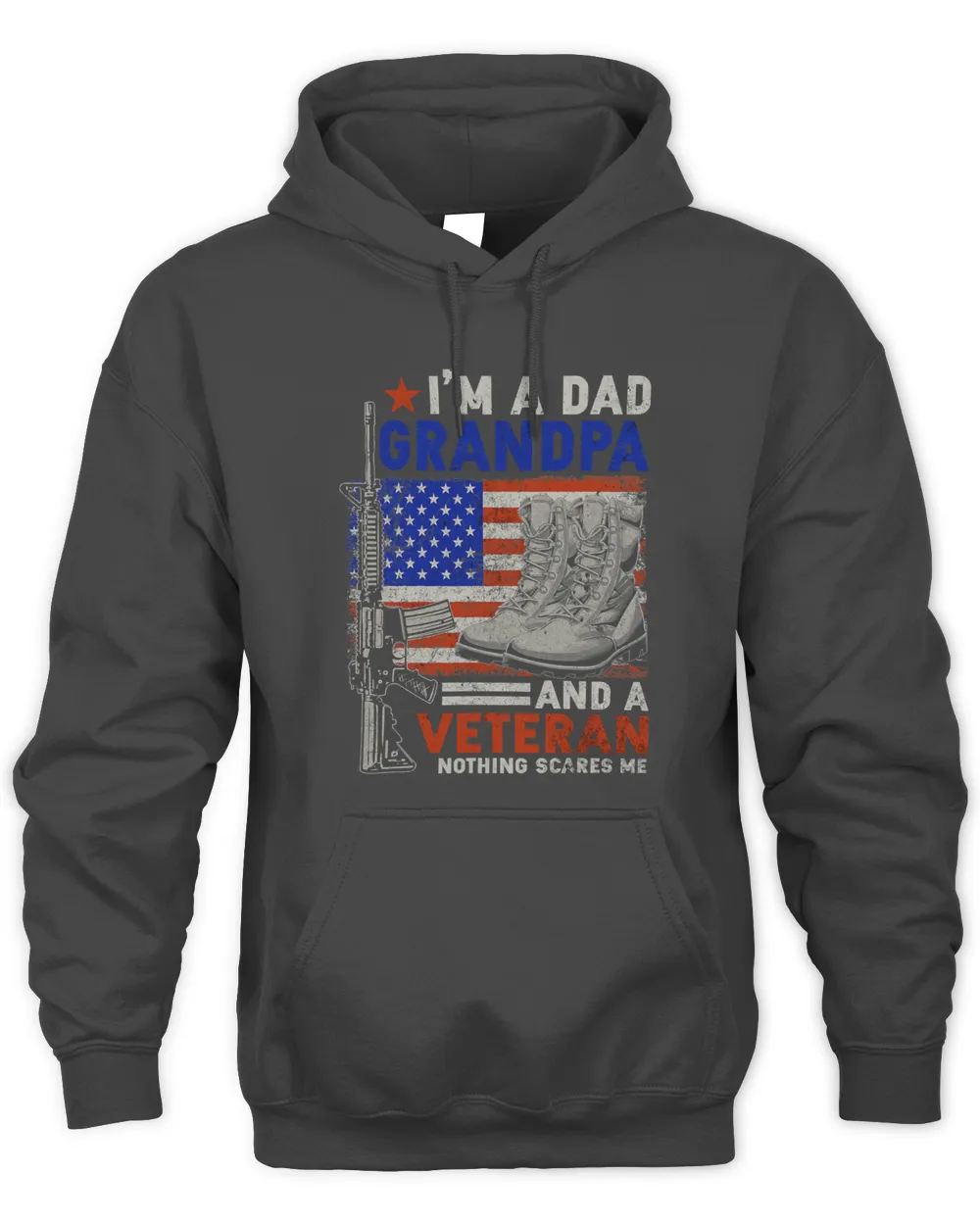 Im A Dad Grandpa And A Veteran Shirt Flag USA Fathers Day 254