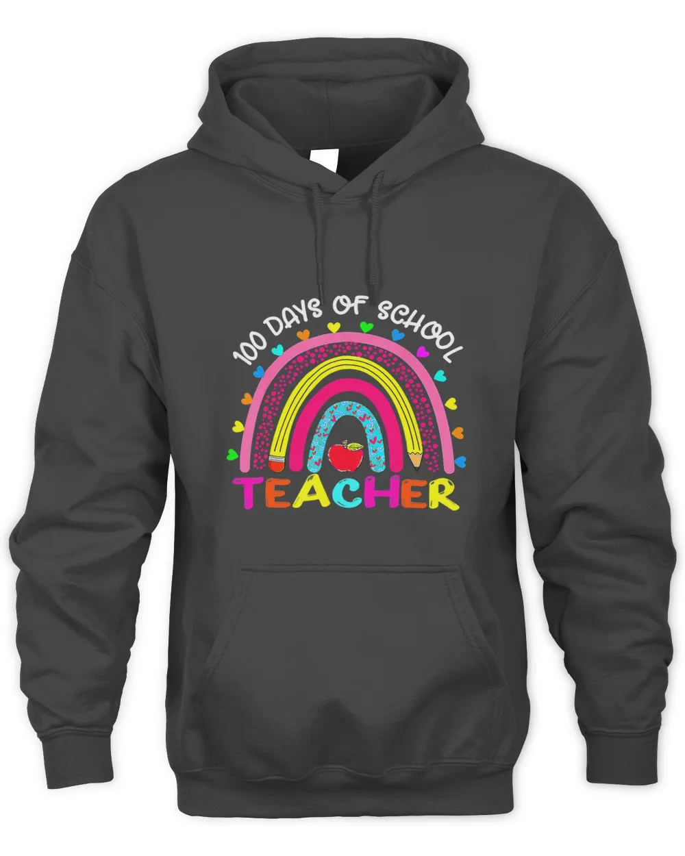 Cute Rainbow 100 Days Of School Teacher Lover 100th Day